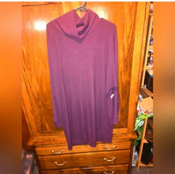 ❄️❄️ NWT Sonoma Goods For Life Cowlneck Dolman Sleeve Dress xxl fits 2x - Picture 2 of 3